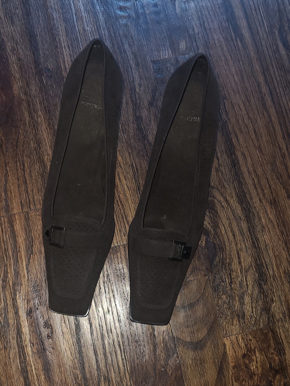 STUART WEITZMAN Brown Suede Slip-On Heels - Size 10